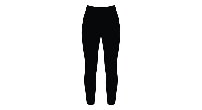 black leggings silhouette on a white background silhouette