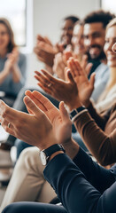Obraz premium Clapping Hands During Meeting