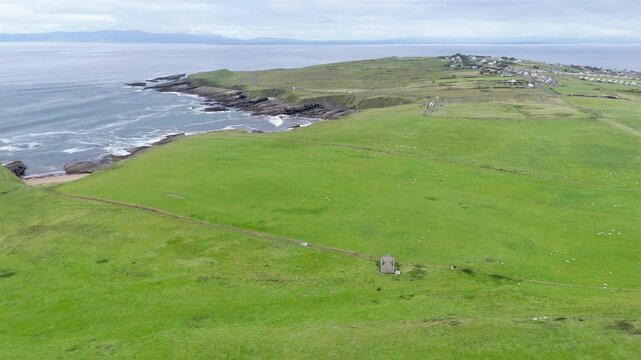 Aerial view of Mullaghmore Head - Signature point of the Wild Atlantic Way, County Sligo, Ireland.