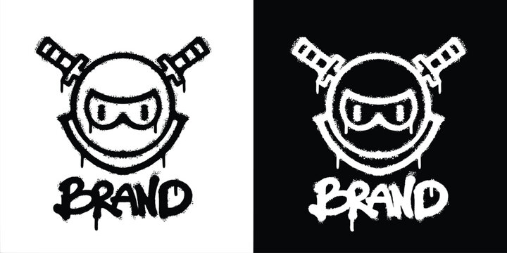 Ninja Urban graffiti style logo
