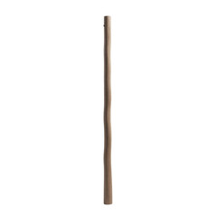 Obraz premium A wooden toothbrush placed on a clean white surface