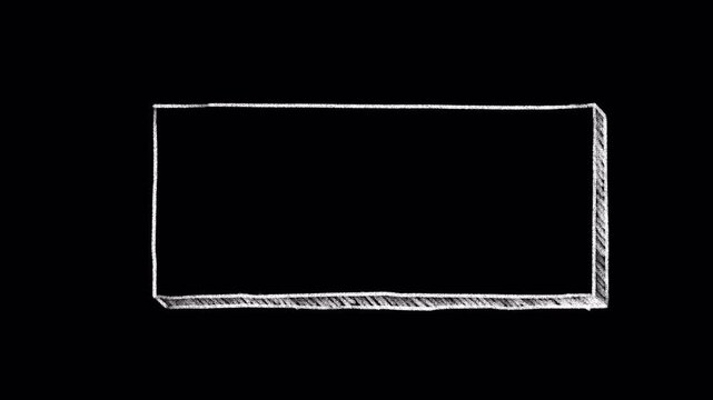 Minimalist chalk drawn empty boxes for text info