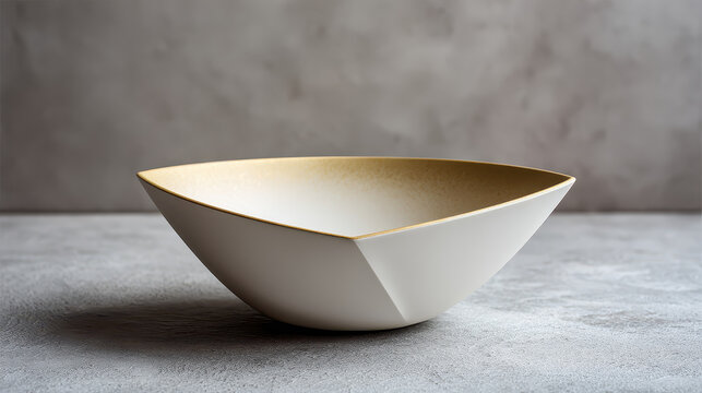 Geometric Triangle Bowl Mockup Innovative Food Design