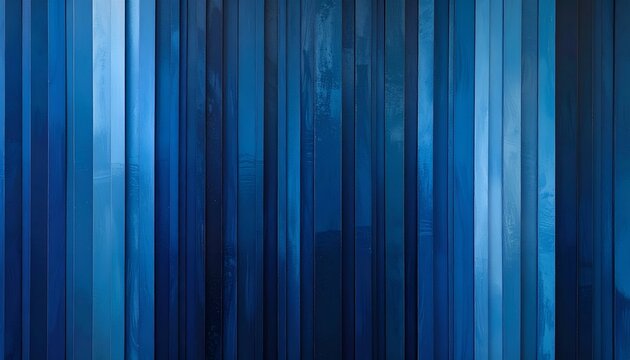 Vertical stripes of blues, in varied shades, create an abstract, textured surface