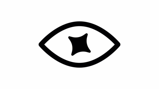 ia vision recognition icon animated. eye ia vision recognition animation
