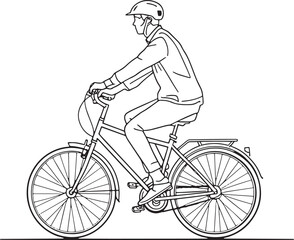 Fototapeta premium man on bike