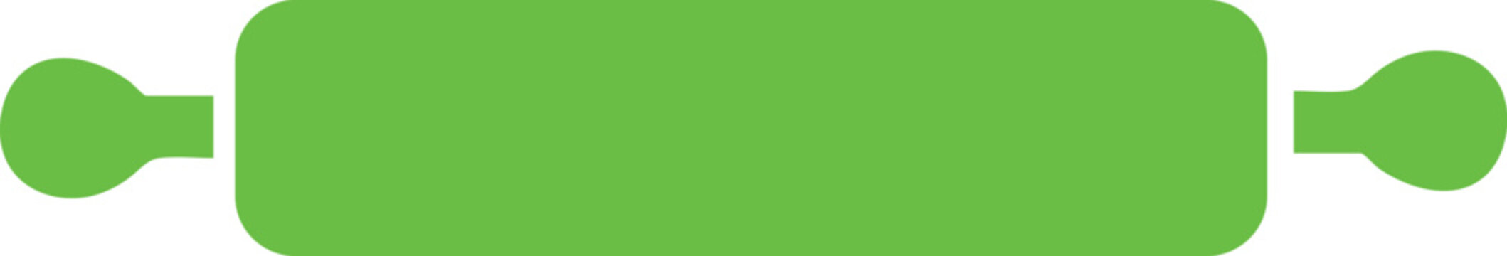 Green cylindrical object with rounded edges and two protruding circular ends  simple green cylinder with rounded rectangular body and two rounded knob like protrusions