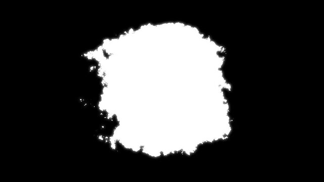 2D ink splatter compositing. ink splatter. ink brush stroke, fluid art background, overlay, alpha Watercolor matte transition effect, isolated, organic flow. Transition White Ink Drops. 4k video