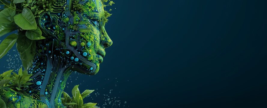 Guidelines for the sustainable study and development of AI eco conscious AI infrastructure with green data centers and low energy computing systems,strong colourful theme