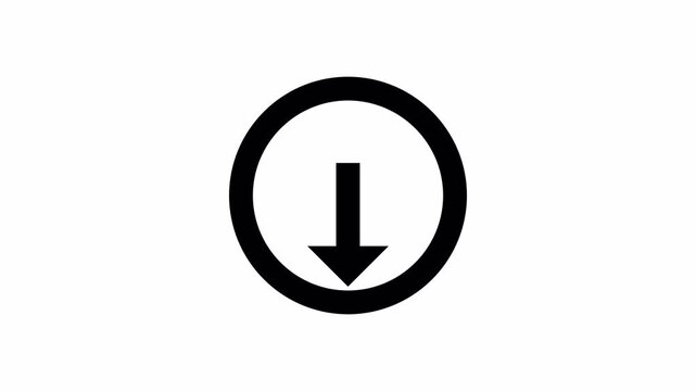 download button animated icon. alpha channel
