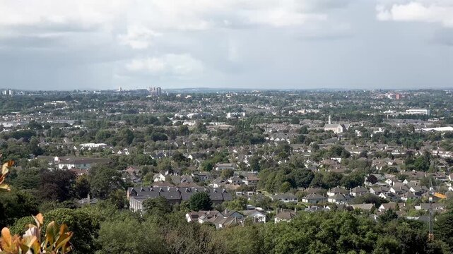 Aerial view of Dublin seen from Dalkey, Ireland