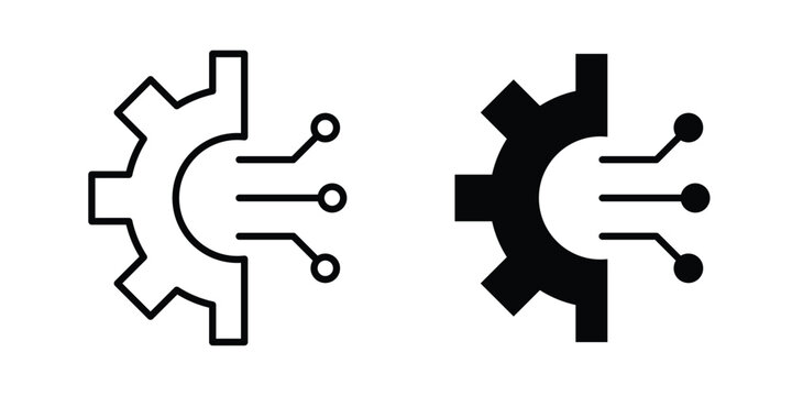 advanced technology icon or symbol for web and mobile
