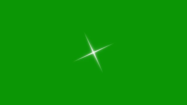 Vector doodles style stars blinking effects with alpha channel, 4k twinkle sparkling stars shine animation, Magic light effect trail magic sparkling effects on black screen background. 4K video.