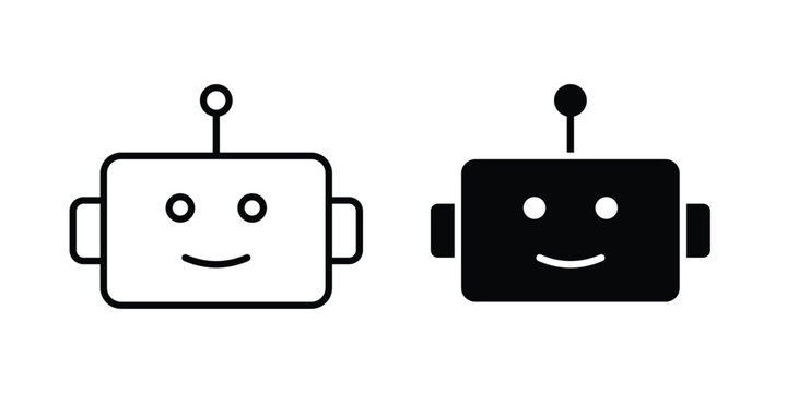 Bot icon or symbol for web and mobile