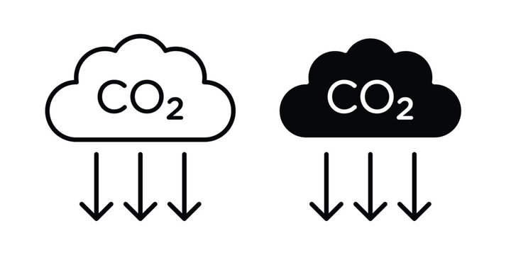 carbon reduction icon or symbol for web and mobile