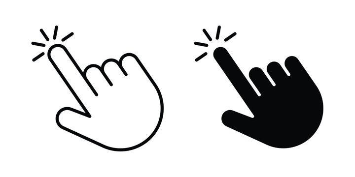 Click Hand icon or symbol for web and mobile