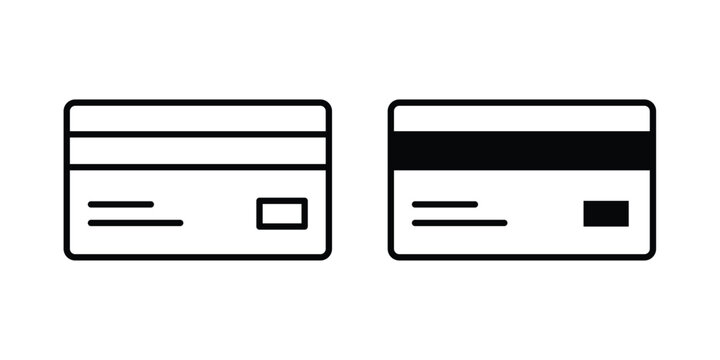 debit card icon or symbol for web and mobile