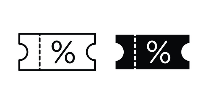 Discount voucher icon or symbol for web and mobile