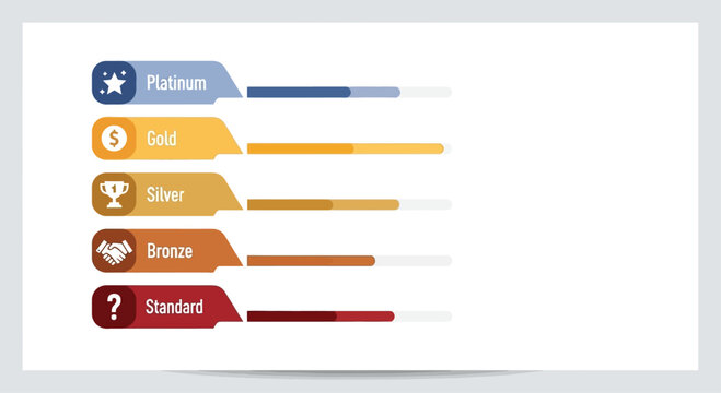 Tiered Ranking System: Platinum, Gold, Silver, Bronze, Standard Levels
