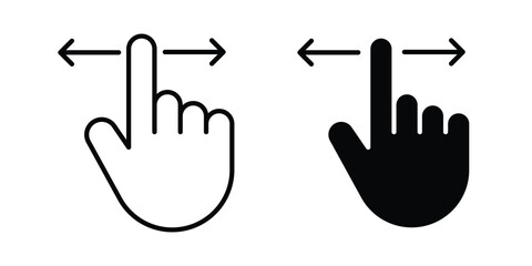 Fototapeta premium Finger swipe icon or symbol for web and mobile