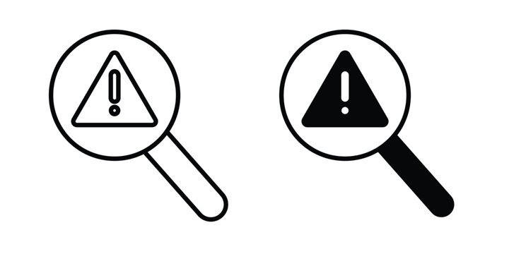 Finding problem icon or symbol for web and mobile