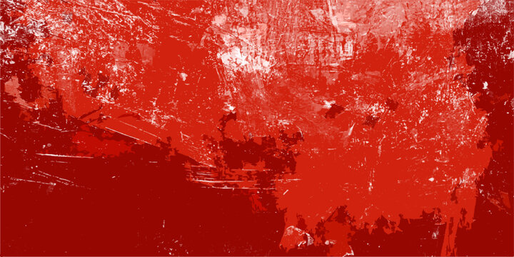 Weathered red grunge background featuring a textured paint surface with rusty metal patterns and peeling aged material for a vintage wall design