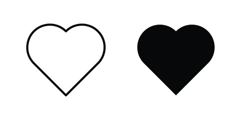 Obraz premium Heart shape icon or symbol for web and mobile