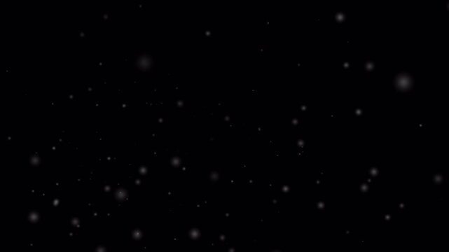 Floating Organic Dust Particles Seamless Loop, Cinematic Snow Overlay with Alpha Channel 4K.