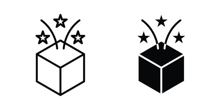 Magic box icon or symbol for web and mobile