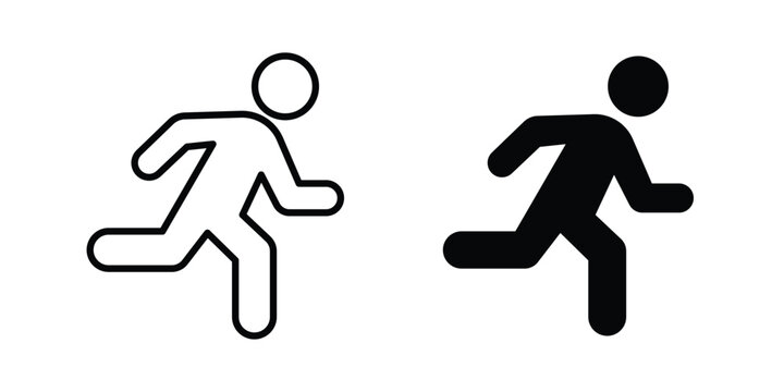 Man fast run icon or symbol for web and mobile