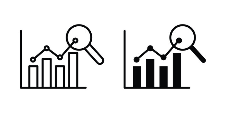 Market prediction icon or symbol for web and mobile