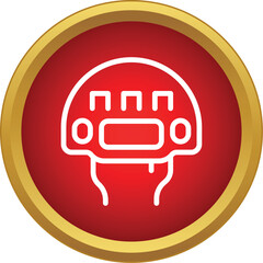 Fototapeta premium Military helmet icon representing head protection for soldiers in combat