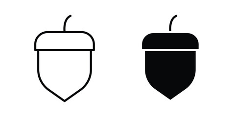 Oak nut icon or symbol for web and mobile © Surya