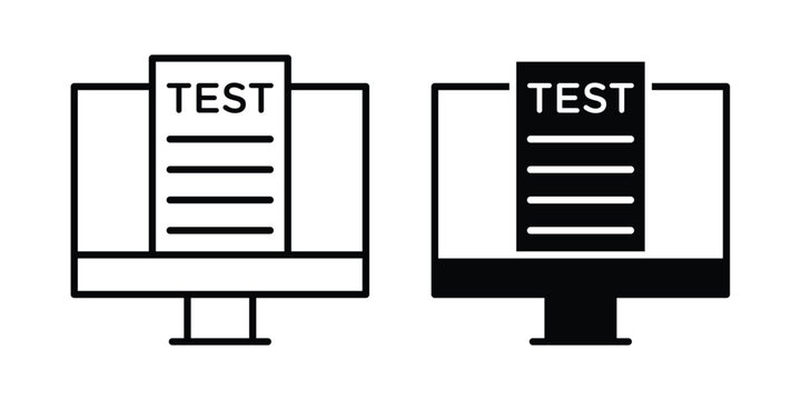 Online test icon or symbol for web and mobile