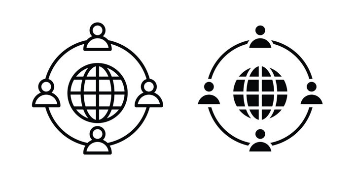 Outsourcing icon or symbol for web and mobile