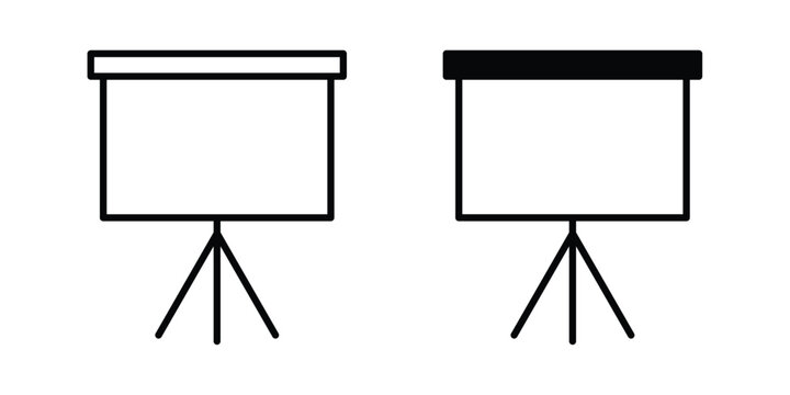 Presentation board icon or symbol for web and mobile