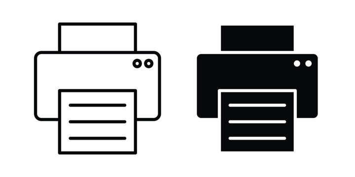 Printer icon or symbol for web and mobile
