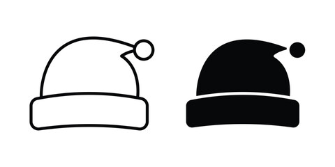 Fototapeta premium Santa hat icon or symbol for web and mobile