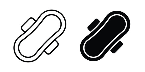Sanitary napkin icon or symbol for web and mobile © Surya