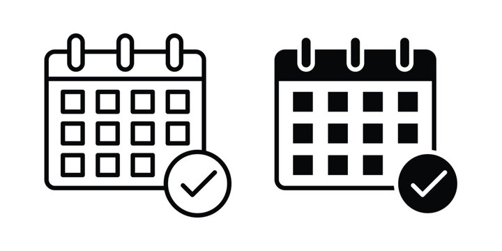 Schedule Callendar icon or symbol for web and mobile