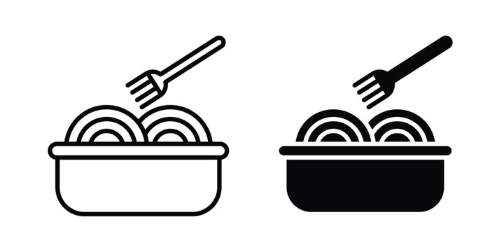 Spaghetti icon or symbol for web and mobile