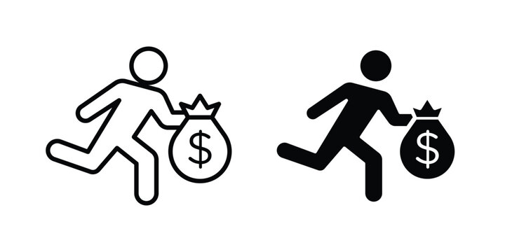 Thief icon or symbol for web and mobile