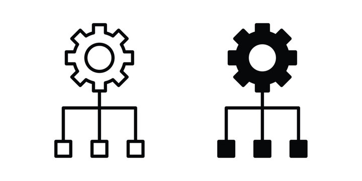 Workflow icon or symbol for web and mobile