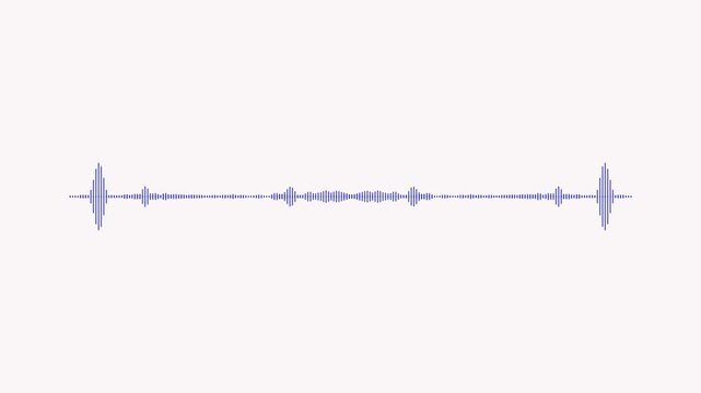 Abstract audio frequency waveform animation on white background, minimal music sound wave icon animation.....