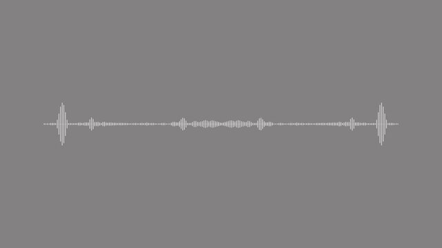 Abstract audio frequency waveform animation on white background, minimal music sound wave icon animation.....
