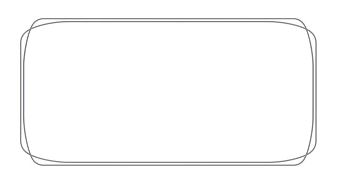 Blank rounded rectangle frame, empty UI element, copy space template