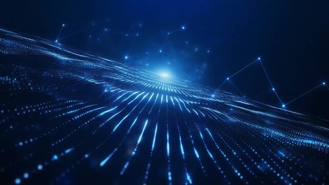 "Artificial intelligence data network glowing with futuristic digital connections"