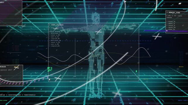Scan pulse initiating pixel hologram rebuilding while UI panels refreshing for diagnostics