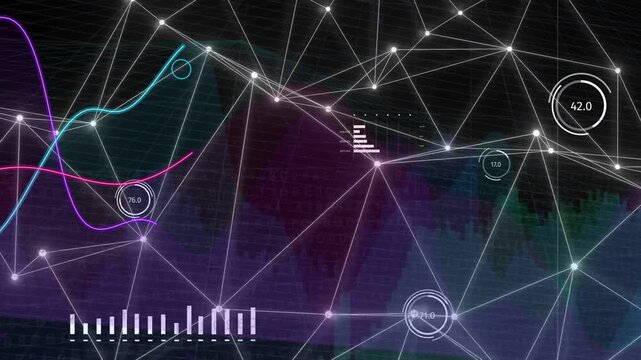 On data pulse, glowing node mesh revealing HUD, waveforms sweeping, gauges updating to show metrics