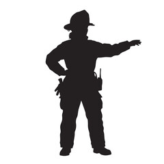 Fototapeta premium Construction Worker Silhouette Vector Illustration Design